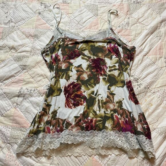 cato vintage y2k fairy floral sparkle lace trim babydoll style cami medium - Picture 4 of 7